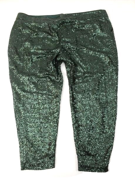 Zelené flitrové nohavice 