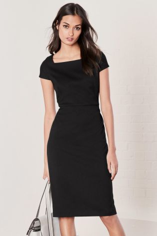 Čierne business púzdrové šaty 